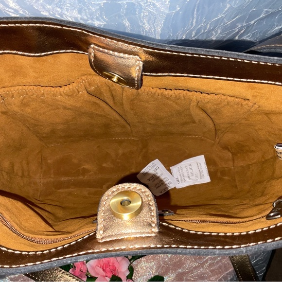 Crossbody and Wallet, Patricia Nash Vintage Italian Pheasant Bronze NWT - Picture 8 of 16